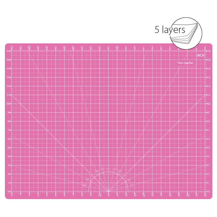 Set-Cutting Mat with Accessories 60x45 cm-Pink