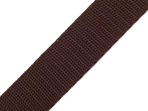 Ribbon for bags, straps 20 mm - dark brown