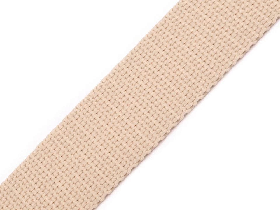 Ribbon for bags and straps, 30 mm, light beige