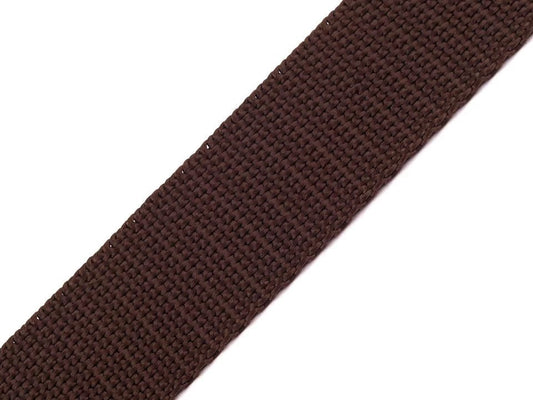 Ribbon for bags, straps 30 mm-dark brown