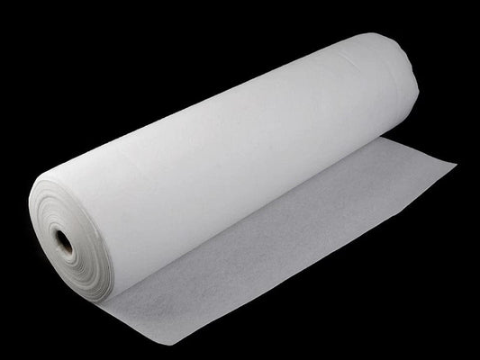 Double-sided interfacing (fleece) - white 100 g/m² (stiff)