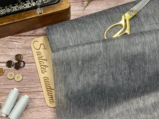 Single-sided interfacing (non-woven) - gray 34 g/m²
