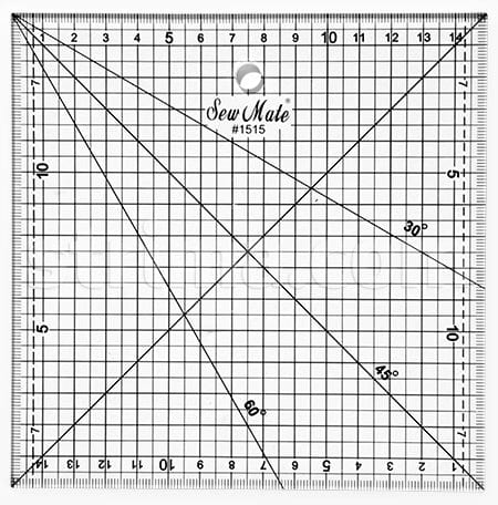 Lineal with markings 150x150 mm