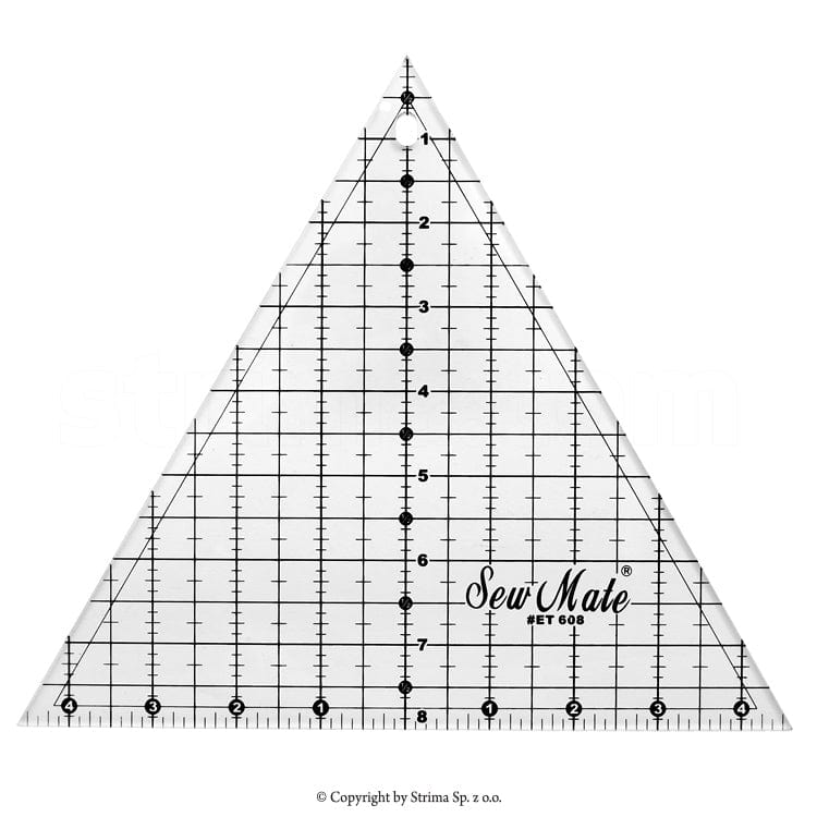 Ruler with markings 235x302 mm - triangle