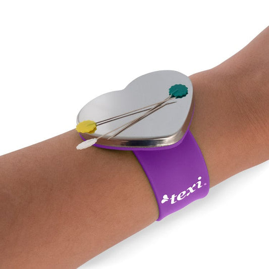 Magnetic pin cushion/wristband-lilac