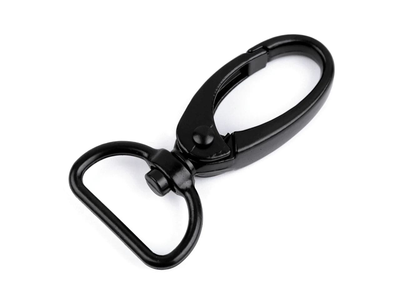 Black metal carabiner 20 mm (2 pcs. in a set)