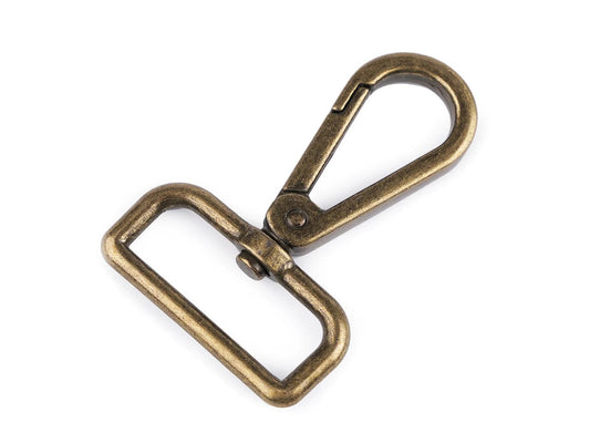 Metal carabiner 30 mm-antique