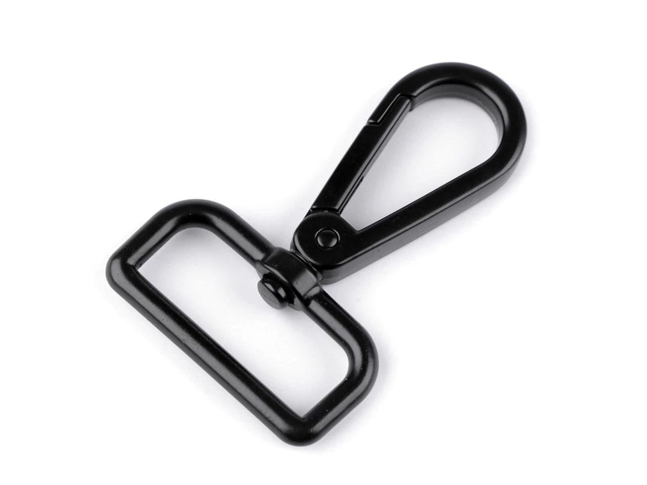 Black metal carabiner 30 mm