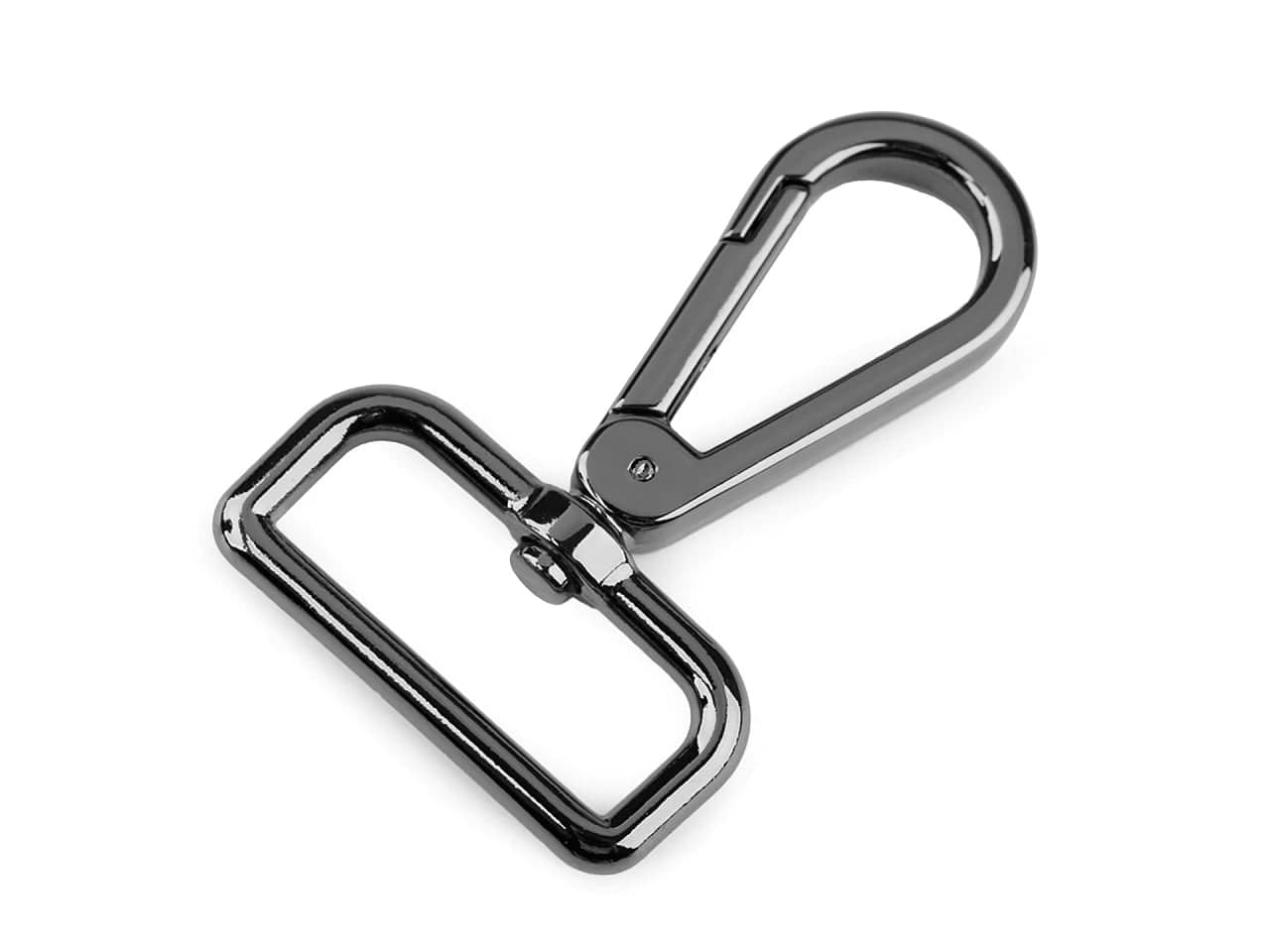 Metal carabiner 30 mm-metallic black