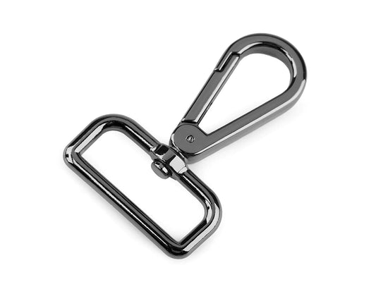 Metal carabiner 30 mm-metallic black