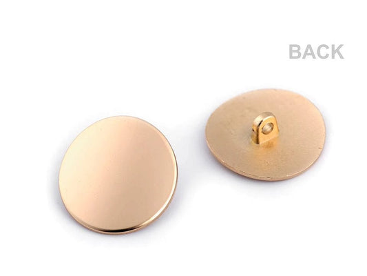 20 mm black metal shank buttons