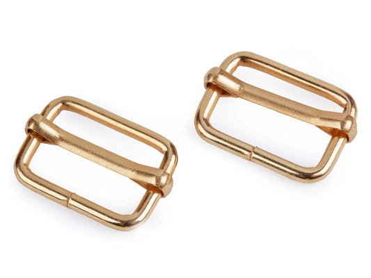 Metal adjuster 20 mm-gold (10 pcs in a set)