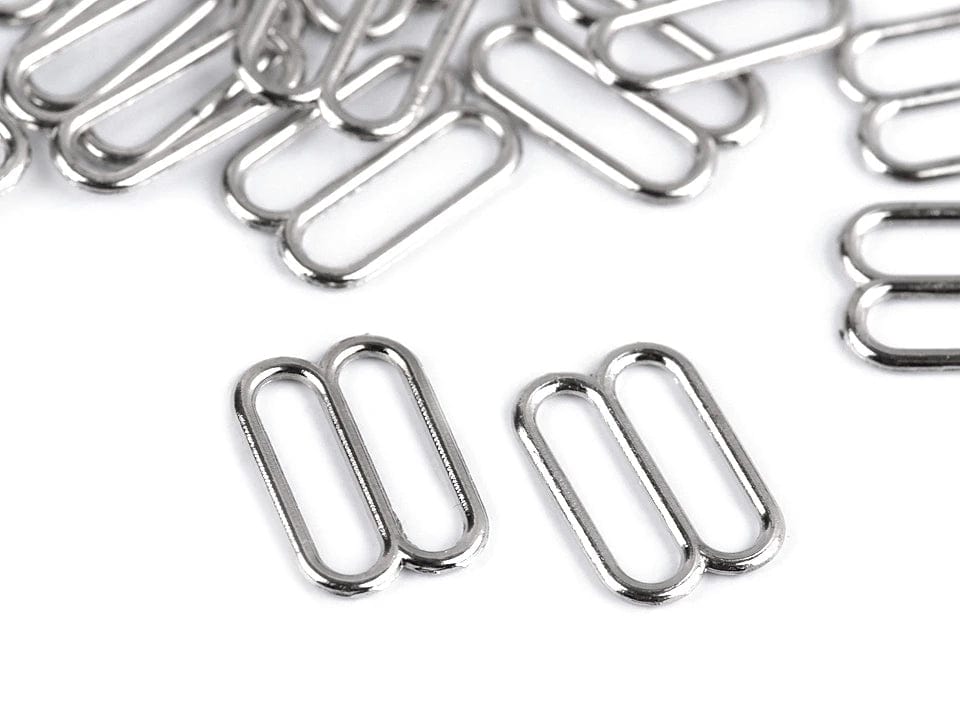 Metal strap adjuster 12 mm-silver (20-pack)