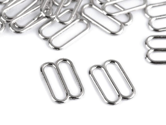 Metal strap adjuster 12 mm-silver (20-pack)