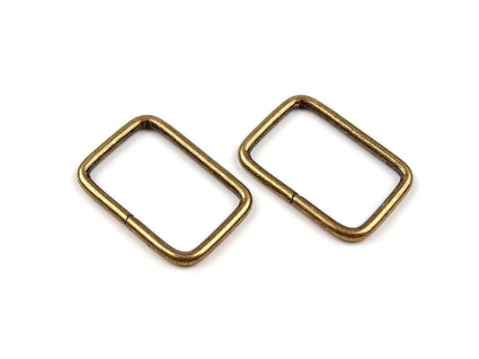 Metal rectangle 20mm, antique (set of 2 pcs)