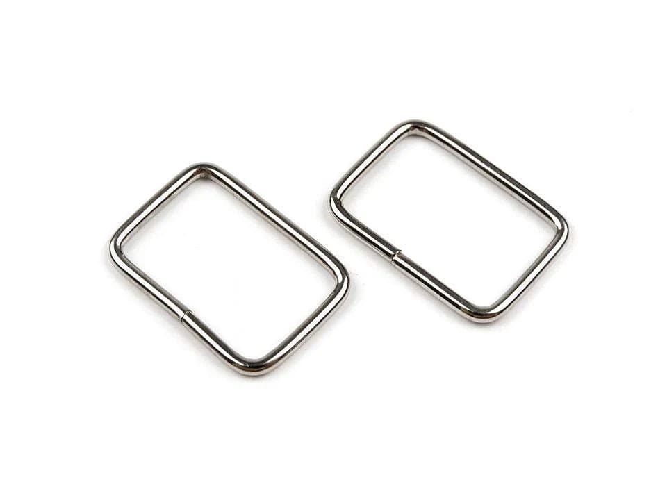 metal rectangle 20mm silver tone (set of 10 pcs)