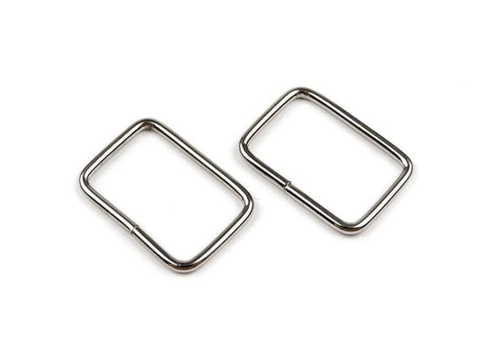 metal rectangle 20mm silver tone (set of 10 pcs)