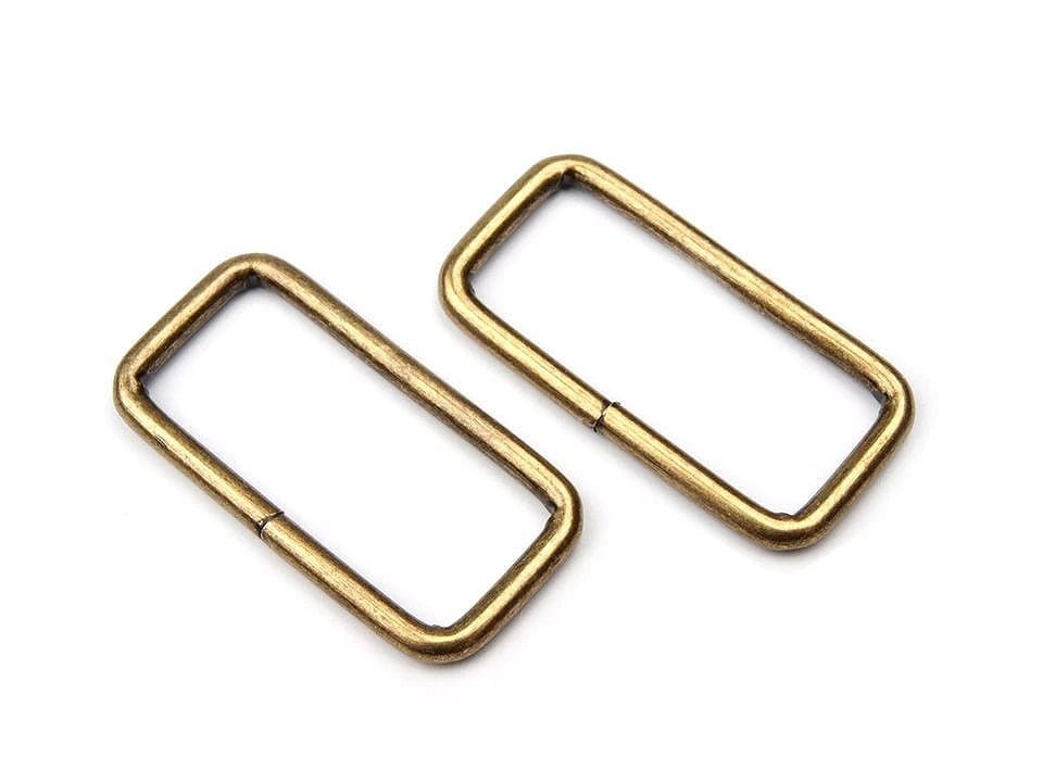 Metalowy prostokąt 30 mm w stylu antycznym (10 szt. w zestawie)