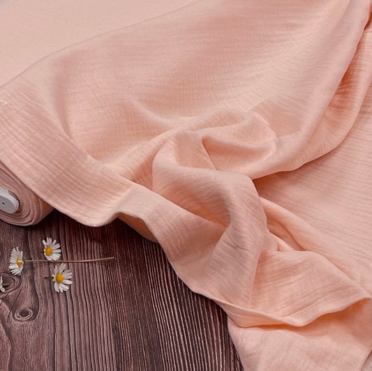 Soft peach muslin 125 g/m²