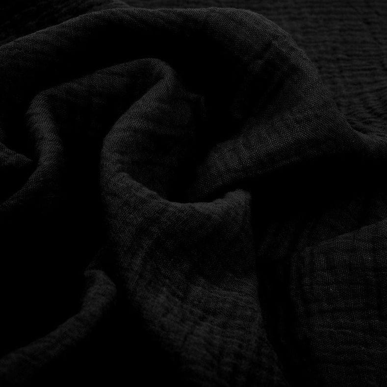 Black muslin 130 g/m²