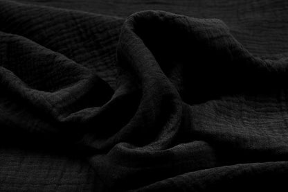 Black muslin 130 g/m²