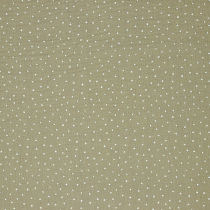 Muslin with dots on a beige background 125 g/m²