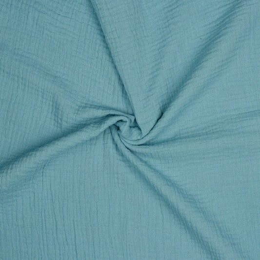 Muslin, greenish blue-grey 125 g/m²
