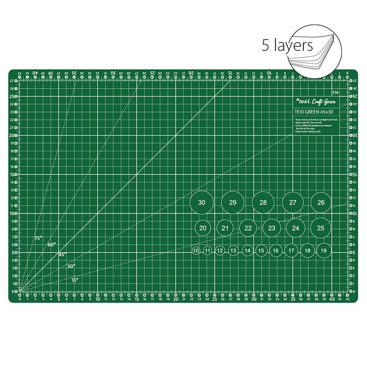 Cutting mat 45x30 cm - green