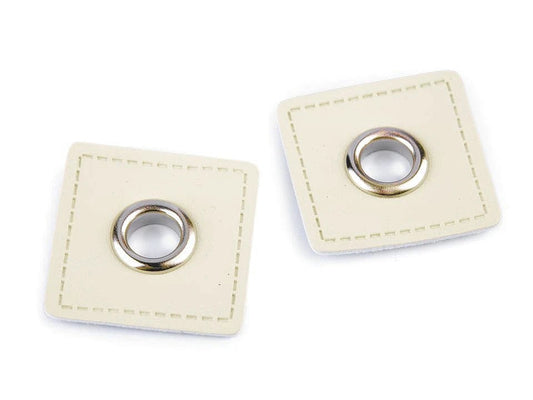 Sew-on eyelets Ø8 mm 30 x 30 mm