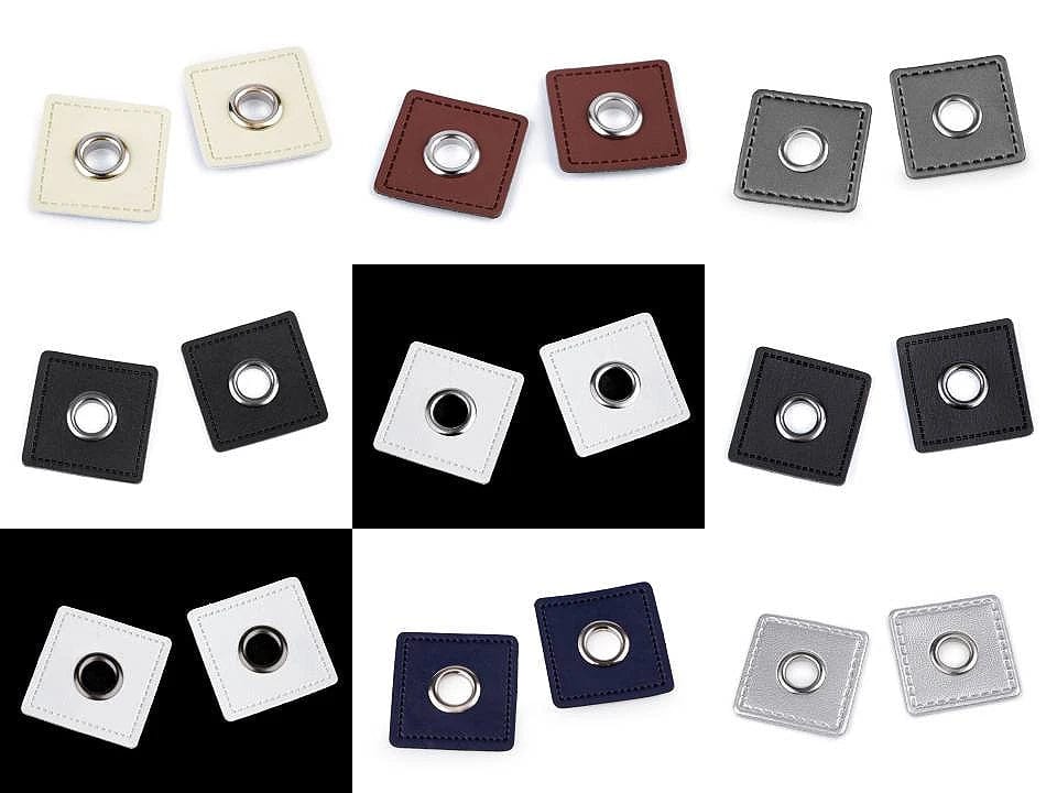 Sew-on eyelets Ø8 mm 30 x 30 mm