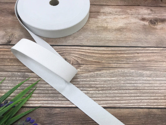 Flat elastic - 2 cm white