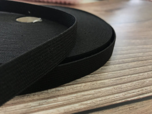 3 cm black flat elastic