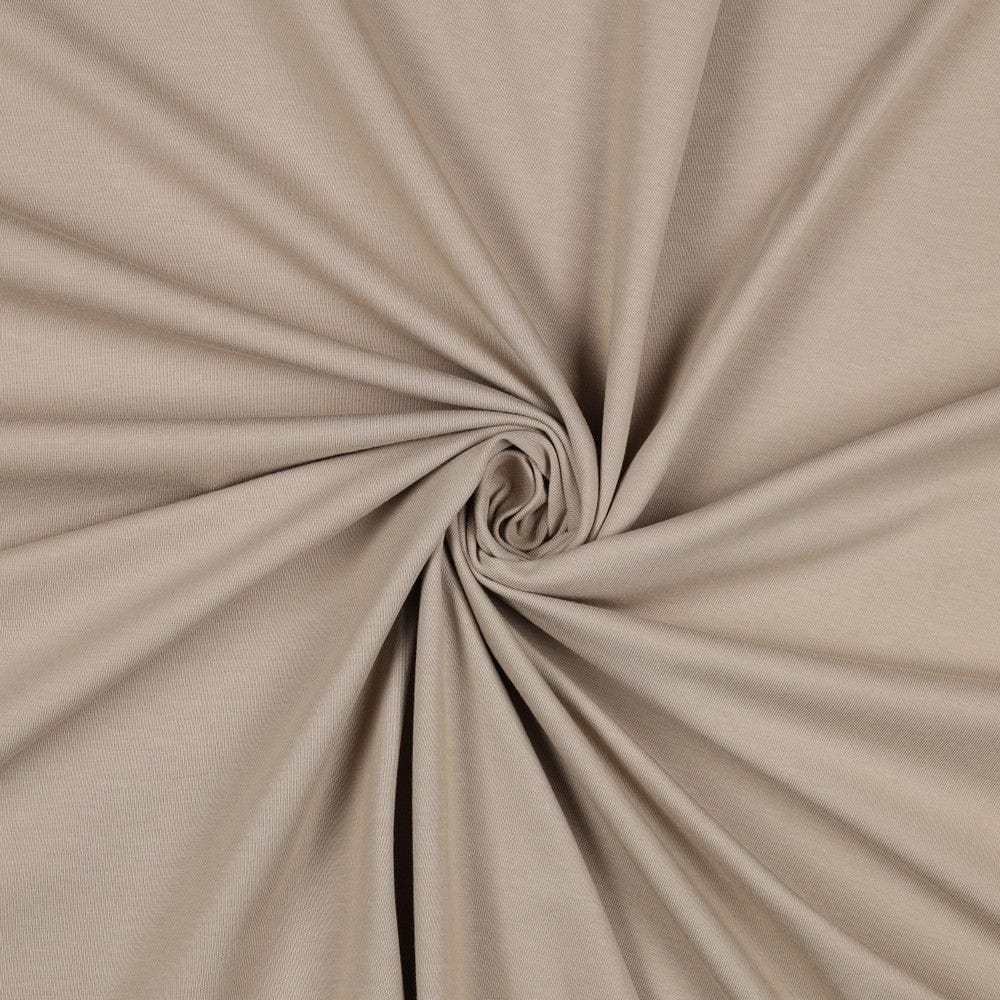 Lightweight cotton jersey - beige 215 g/m²