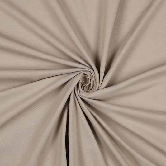 Lightweight cotton jersey - beige 215 g/m²