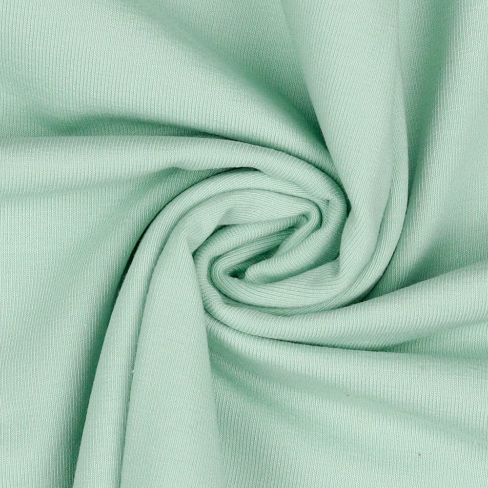 Thin cotton jersey - light green 215 g/m²