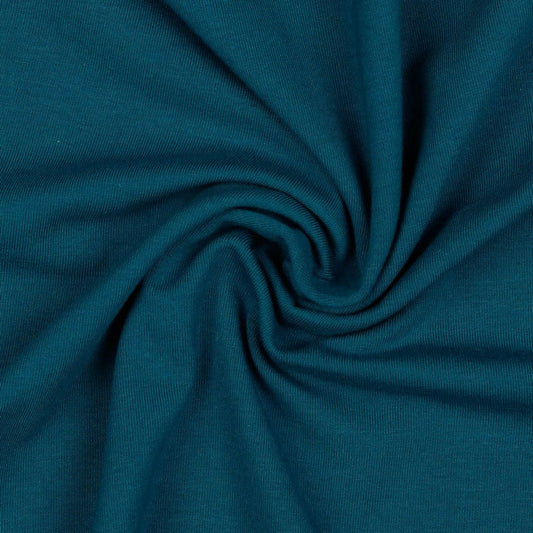 Thin cotton jersey - petrol 215 g/m²