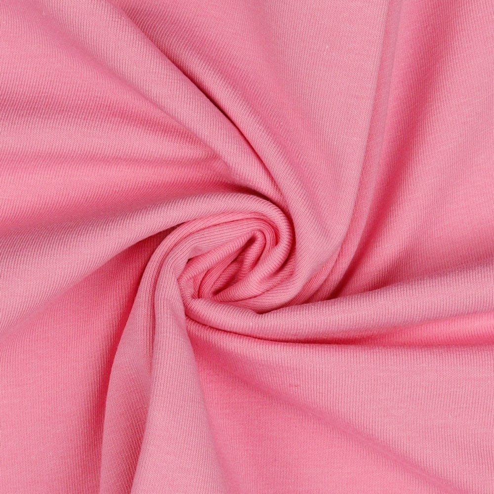 Thin cotton jersey - pink 215 g/m²