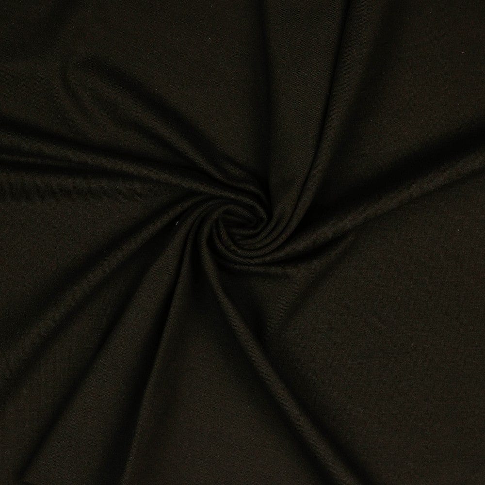 Thin cotton jersey fabric - chocolate brown 215 g/m²