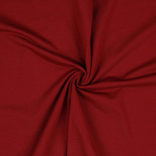 Thin cotton jersey - dark red 215 g/m²