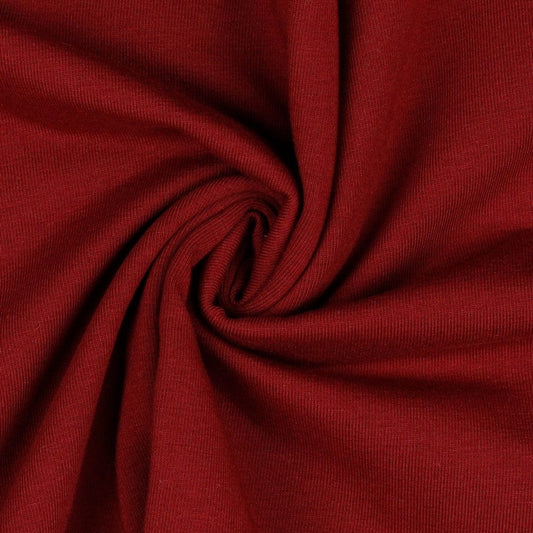 Lightweight cotton jersey - dark red 215 g/m²