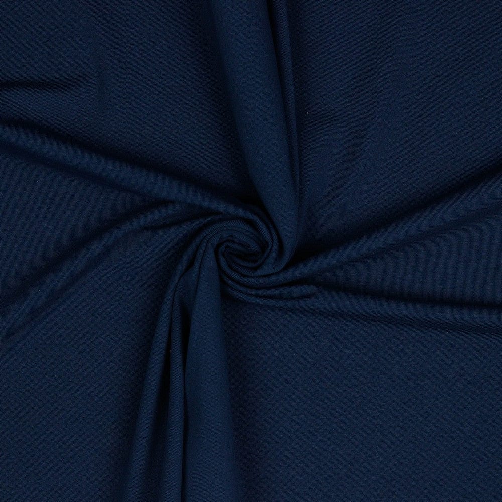 Plain cotton jersey-dark blue 215 g/m²