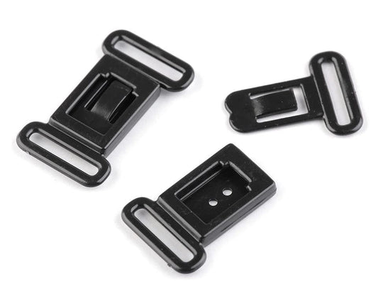 Plastic fastening clip 12 mm-black (pack of 4)