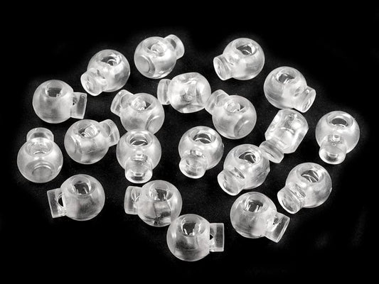 Plastic cord lock 15x19 mm-transparent