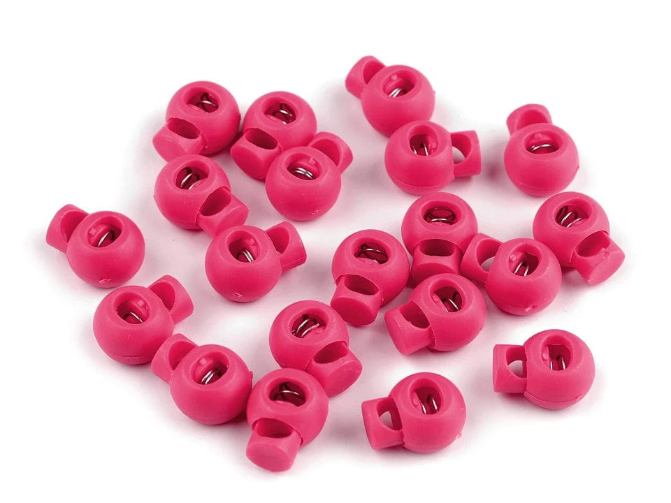plastic cord lock 15x19 mm - bright pink
