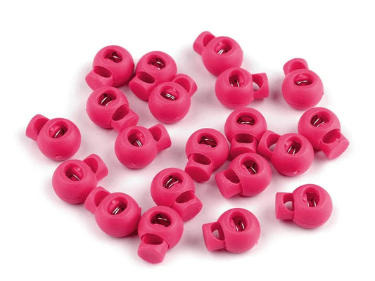 plastic cord lock 15x19 mm - bright pink