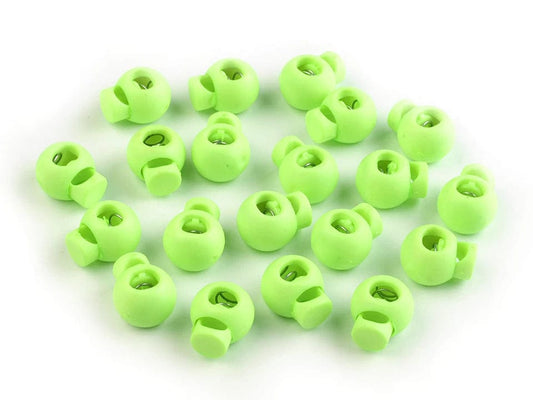 Plastic cord stopper 15x19 mm, bright green