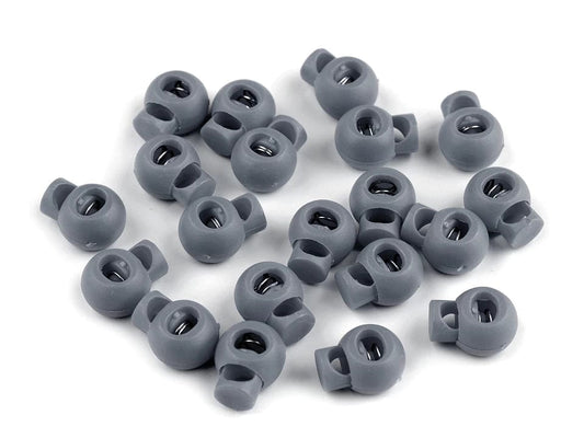 Plastic cord fastener 15x19 mm - gray