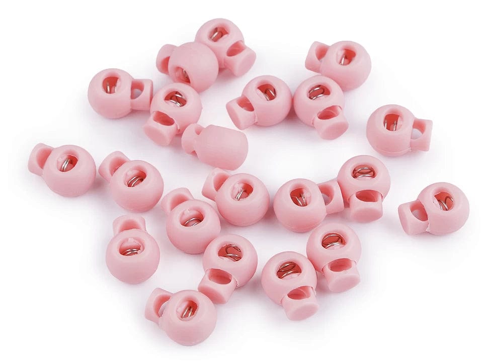 Plastic cord lock 15x19 mm - powder pink