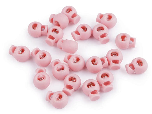 Plastic cord lock 15x19 mm - powder pink