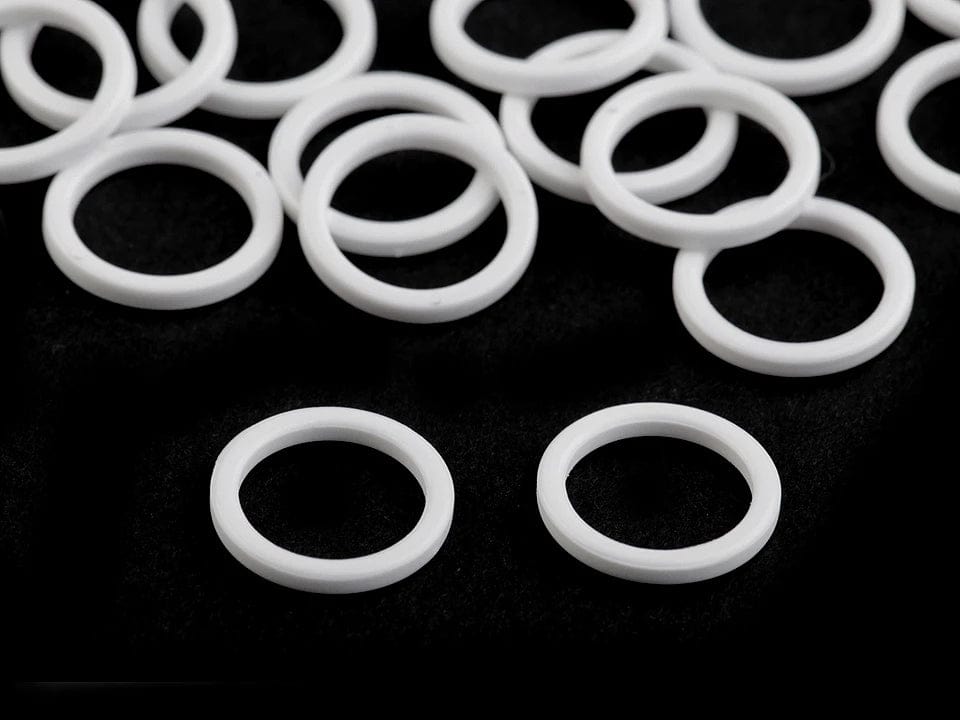 Plastic ring for underwear 12 mm-white (20 pcs pack)